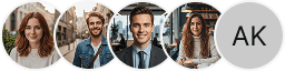 Plusieurs avatars de profils d'investisseurs dans le bloc d'avis de trading Fier Patrimoire